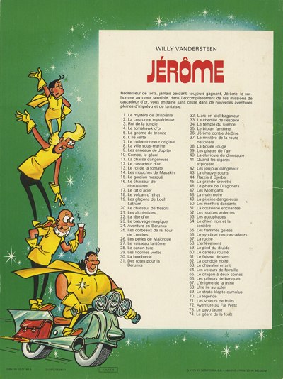 Verso de l'album Jérôme Tome 74 Le géant de la forêt