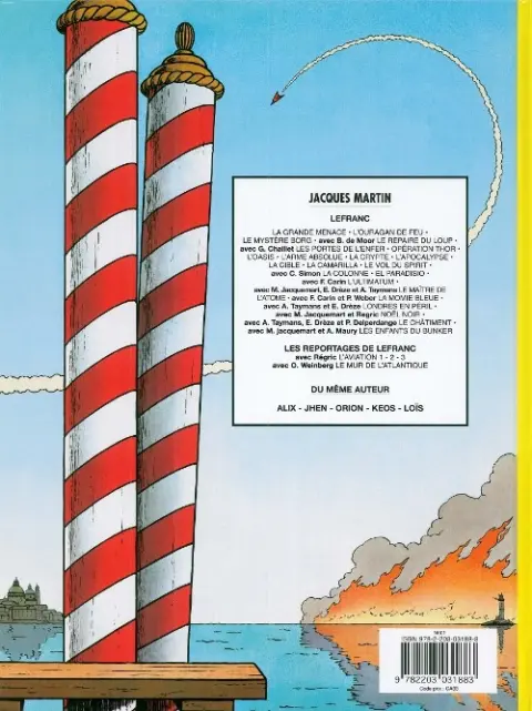 Verso de l'album Lefranc Tome 23 L'éternel shogun
