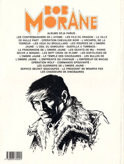 Verso de l'album Bob Morane Tome 33 Les chasseurs de dinosaures
