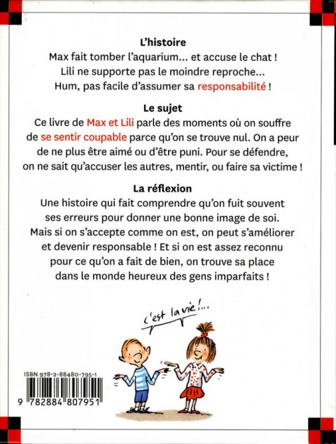 Verso de l'album Ainsi va la vie Tome 119 Max et Lili disent que c'est pas de leur faute