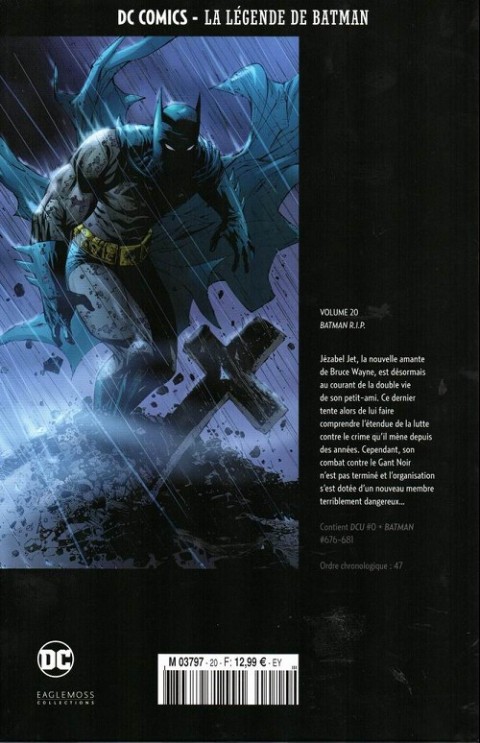 Verso de l'album DC Comics - La Légende de Batman Volume 20 Batman R.I.P.