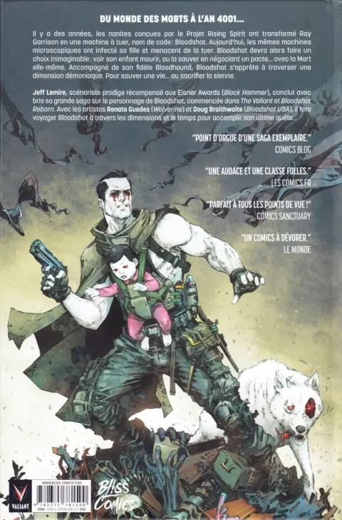 Verso de l'album Bloodshot Salvation Tome 2 Le Livre de l'Apocalypse