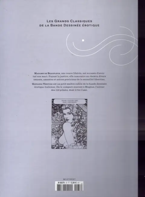 Verso de l'album Les Grands Classiques de la Bande Dessinée Érotique - La Collection Tome 37 Les infortunes de Madame de Beaufleur