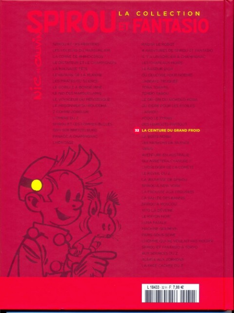 Verso de l'album Spirou et Fantasio La collection Tome 32 La ceinture du grand froid