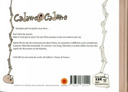 Verso de l'album Cadavre et Cadavre