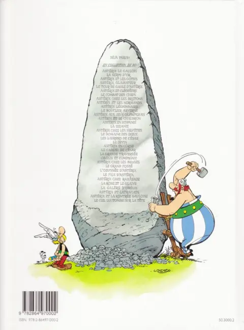Verso de l'album Astérix Tome 25 Le grand Fossé