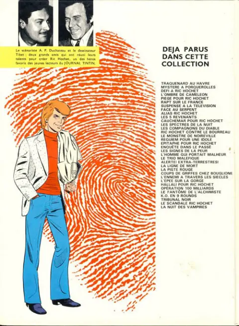 Verso de l'album Ric Hochet Tome 29 Opération 100 milliards