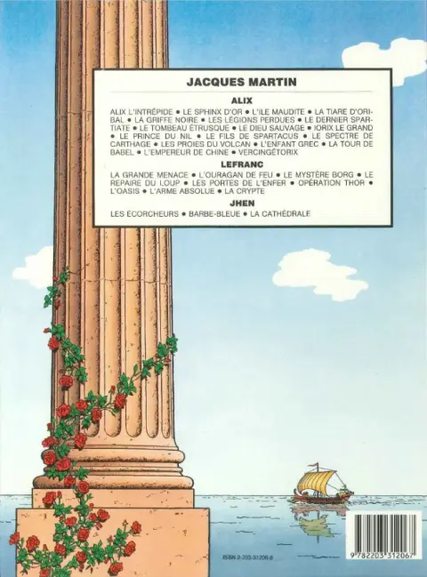 Verso de l'album Alix Tome 3 L'Île maudite