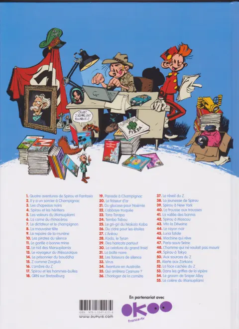 Verso de l'album Spirou et Fantasio Tome 17 Spirou et les hommes-bulles