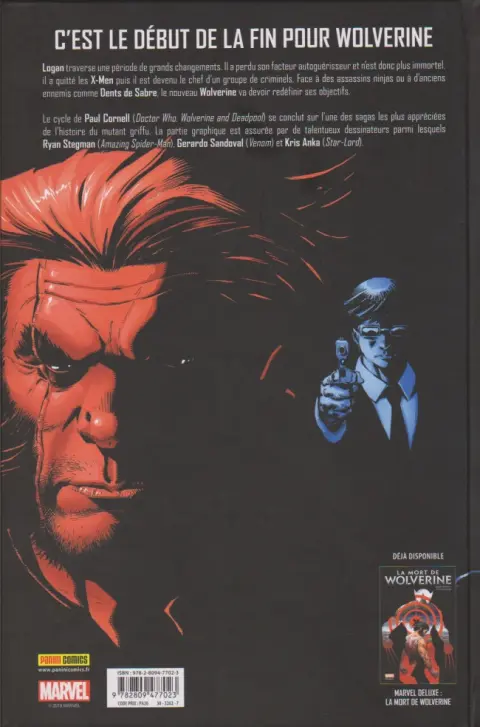 Verso de l'album La Mort de Wolverine Prélude