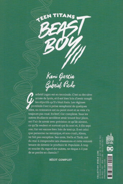 Verso de l'album Teen Titans - Beast Boy