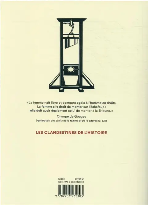 Verso de l'album Olympe de Gouges
