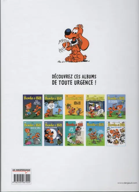 Verso de l'album Boule & Bill Tome 26 'faut rigoler !