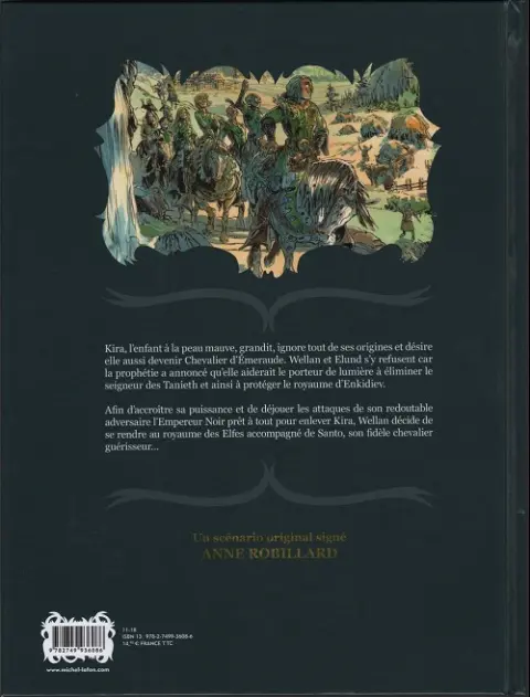 Verso de l'album Les Chevaliers d'Émeraude Michel Lafon Tome 2 Kira