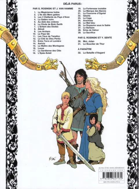 Verso de l'album Thorgal Tome 19 La Forteresse invisible