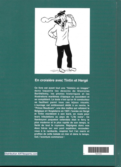 Verso de l'album Avec Tintin à bord du Prince Baudoin Ostende-Douvres