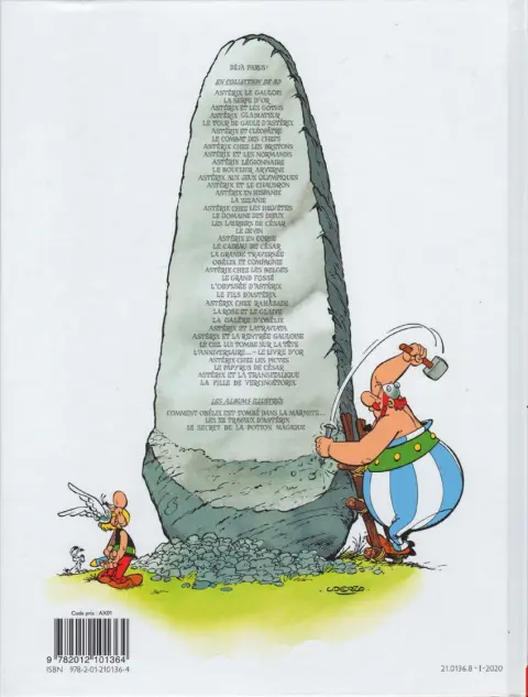 Verso de l'album Astérix Tome 4 Astérix gladiateur