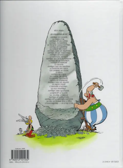 Verso de l'album Astérix Tome 11 Le bouclier Arverne