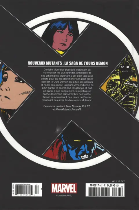 Verso de l'album X-Men - La Collection Mutante Tome 67 Nouveaux Mutants : La Saga de l'Ours Démon