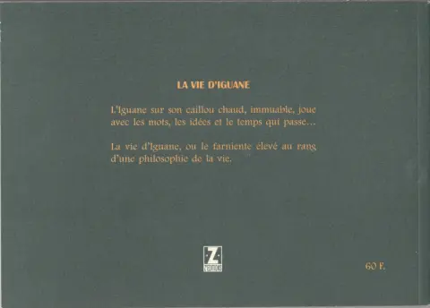 Verso de l'album La vie d'iguane