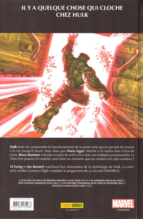 Verso de l'album Immortal Hulk Volume 2