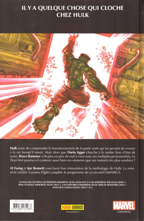 Verso de l'album Immortal Hulk Volume 2