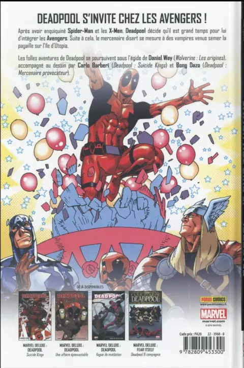 Verso de l'album Deadpool Je Suis Ton Homme