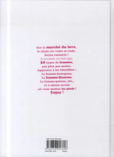 Verso de l'album Les Femmes en 30 modèles