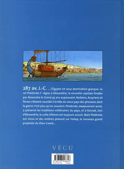 Verso de l'album Hotep Tome 1 Le scribe de Karnak