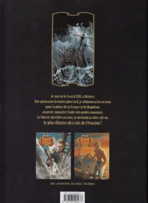 Verso de l'album Josse Beauregard Tome 2 Mourir à Cadix