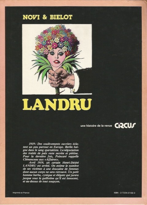 Verso de l'album Landru