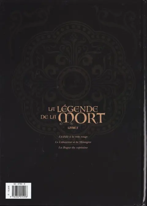 Verso de l'album La Légende de la mort Livre 3