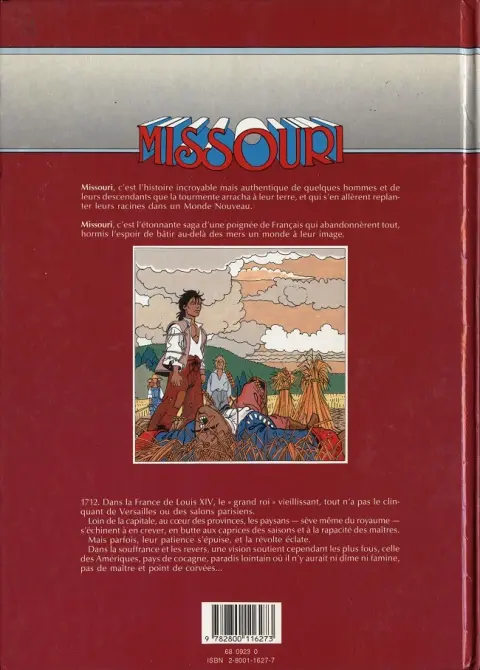 Verso de l'album Missouri Tome 1 Les ventres noirs