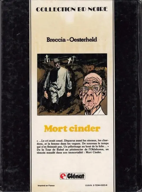 Verso de l'album Mort Cinder Tome 2