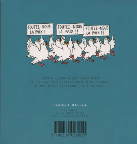 Verso de l'album La paix, les colombes !