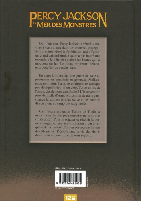 Verso de l'album Percy Jackson Tome 2 La Mer des monstres