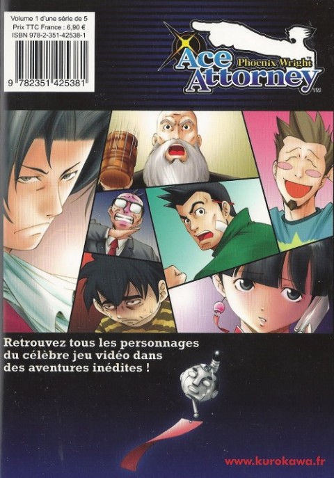 Verso de l'album Phoenix Wright, Ace Attorney 1