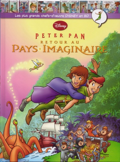 Couverture de l'album Les plus grands chefs-d'œuvre Disney en BD Tome 48 Peter Pan - Retour au pays imaginaire