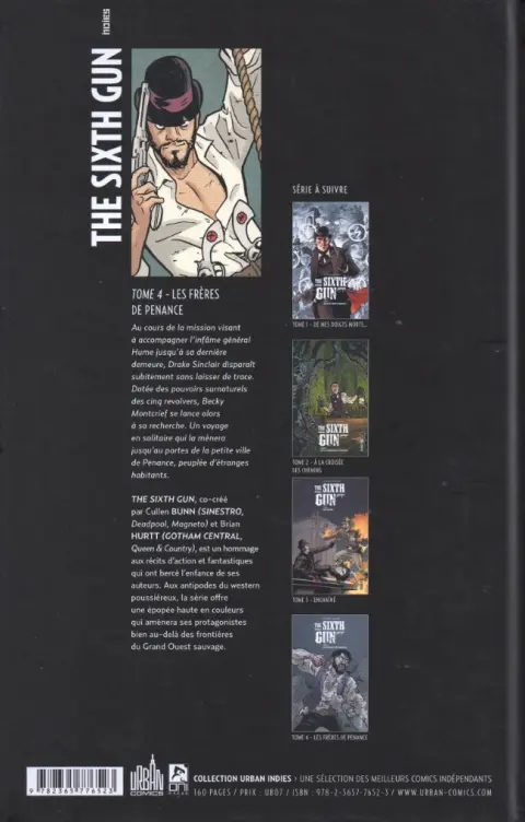 Verso de l'album The Sixth Gun Tome 4 Les Frères de Penance