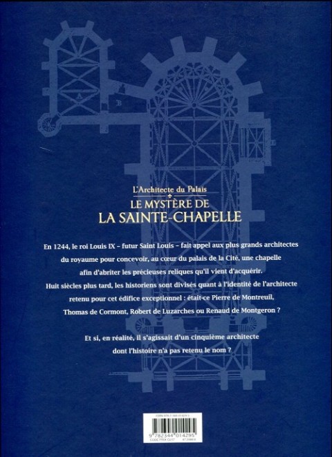 Verso de l'album L'Architecte du Palais Tome 1 Le Mystère de la Sainte-Chapelle