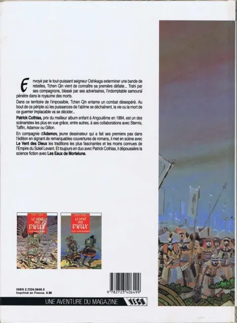 Verso de l'album Le Vent des Dieux Tome 2 Le ventre du dragon
