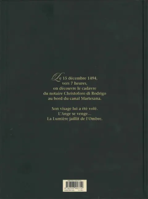 Verso de l'album Vinci Tome 1 L'ange brisé