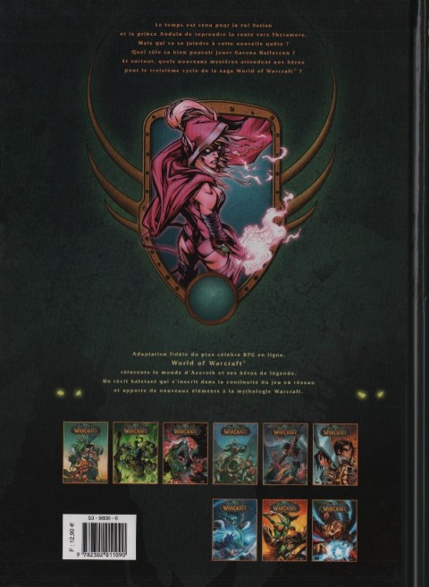 Verso de l'album World of Warcraft Soleil Productions Tome 9 Le Souffle de la Guerre