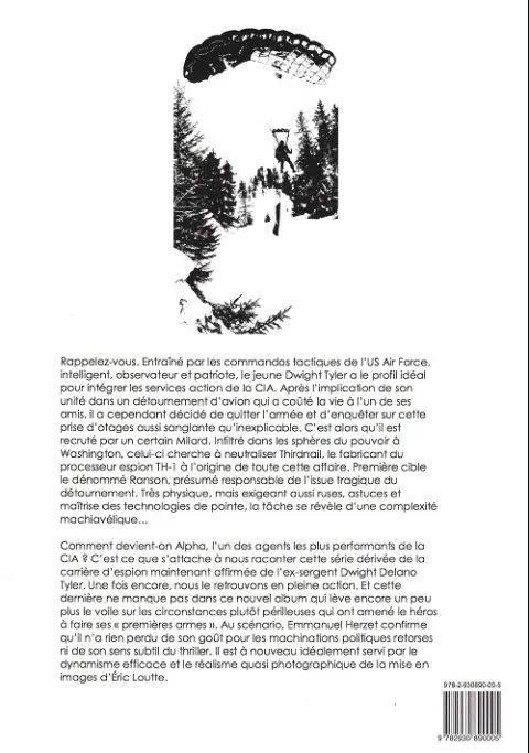 Verso de l'album Alpha Premières Armes Tome 2 Solo