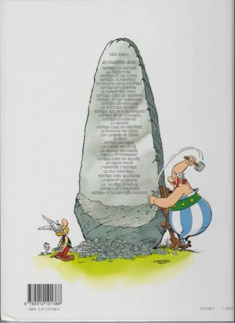 Verso de l'album Astérix Tome 6 Astérix et Cléopâtre