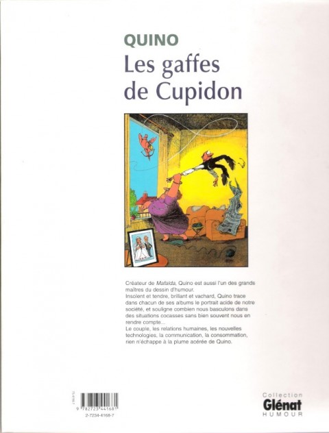 Verso de l'album Les gaffes de Cupidon