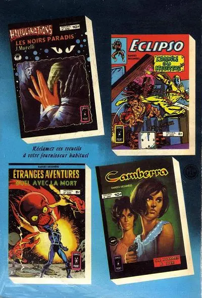 Verso de l'album Aventures fiction nº 1 et nº 2 Les êtres de feu - La mort de la vie