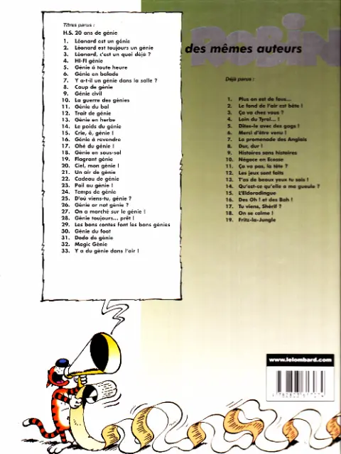 Verso de l'album Léonard Tome 9 Génie civil