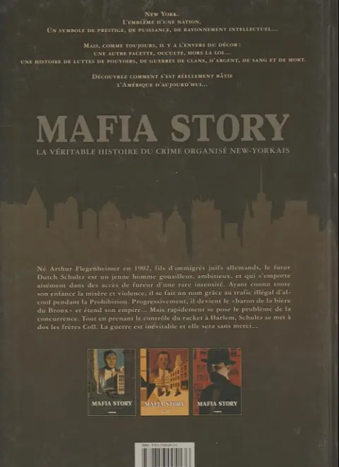 Verso de l'album Mafia story Tome 1 La Folie du Hollandais {1/2}