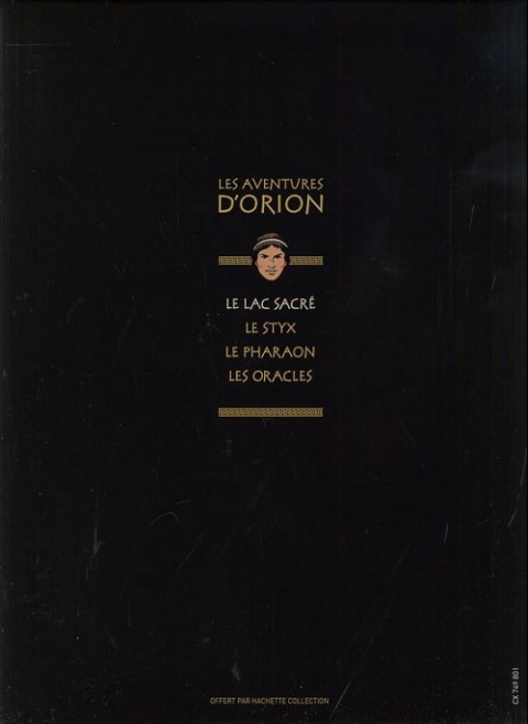 Verso de l'album Orion Tome 1 Le lac sacré